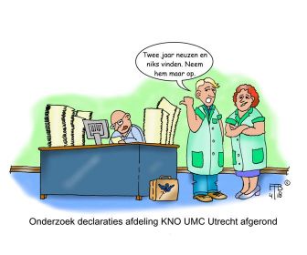 Onderzoek declaraties afdeling KNO UMC Utrecht afgerond